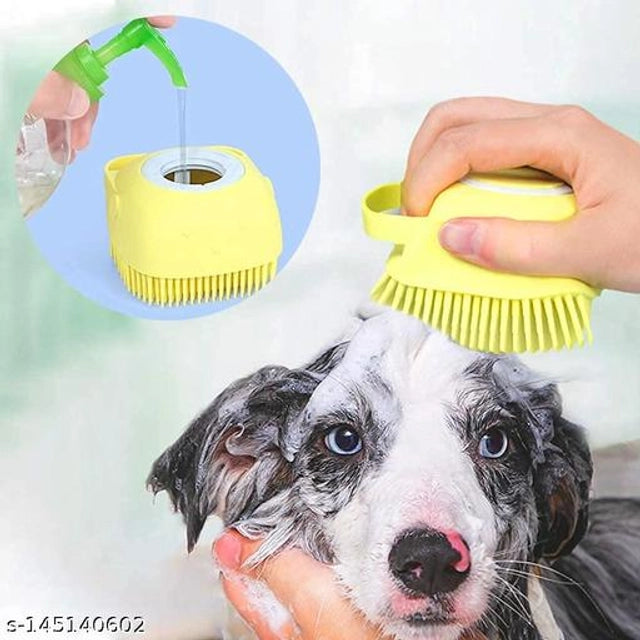 Silicone Dog Bath Brush (Multicolor)